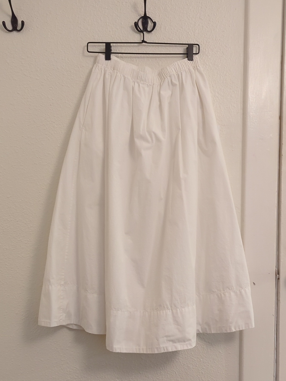 Quince White Poplin Cotton Maxi Skirt